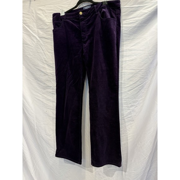 Chaps Pants - Chaps Women's Purple Corduroy Pants Straight Leg Zip Button Pocket Casual
